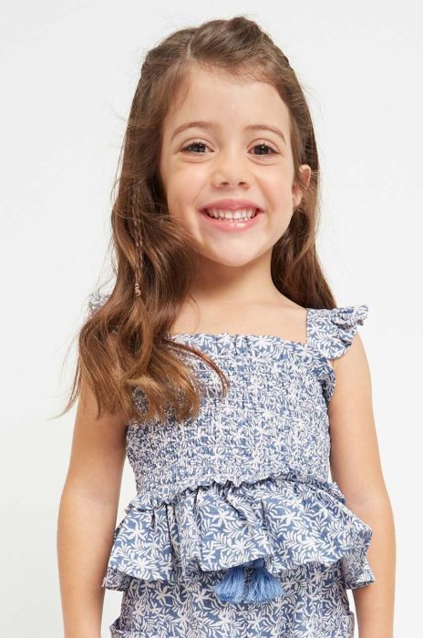 Дитяча бавовняна блузка Mayoral колір синій візерунок (2938902) Дитяча бавовняна блузка Mayoral колір синій візерунок (2938902)