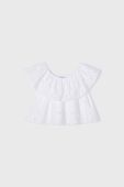 Дитяча бавовняна блузка Mayoral колір білий однотонна (2964109)