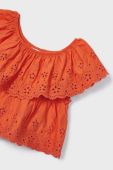 Дитяча бавовняна блузка Mayoral колір помаранчевий однотонна (2964117)