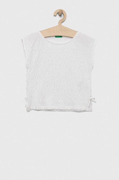 Блузка United Colors of Benetton колір білий (3282184) Блузка United Colors of Benetton колір білий (3282184)