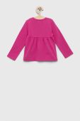 Дитяча блузка United Colors of Benetton колір фіолетовий однотонна