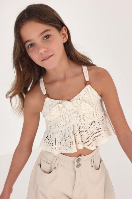 Дитяча блузка Mayoral колір бежевий однотонна (2938965) Дитяча блузка Mayoral колір бежевий однотонна (2938965)