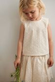 Дитяча бавовняна блузка Liewood колір бежевий однотонна