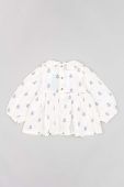 Бавовняна блузка для немовлят zippy колір білий візерунок Бавовняна блузка для немовлят zippy колір білий візерунок