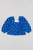 Дитяча блузка zippy колір синій візерунок