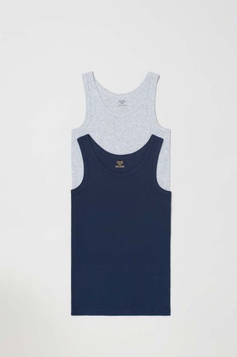 Дитячий піжамний топ OVS 2-pack колір сірий Дитячий піжамний топ OVS 2-pack колір сірий