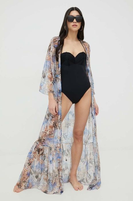 Купальник Guess колір чорний ущільнена чашечка