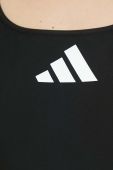 Суцільний купальник adidas Performance 3 Bar Logo колір чорний м'яка чашечка Суцільний купальник adidas Performance 3 Bar Logo колір чорний м'яка чашечка
