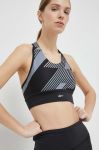 Спортивний бюстгальтер Reebok колір чорний візерунок Спортивний бюстгальтер Reebok колір чорний візерунок
