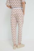Штани лаунж Dkny колір бежевий візерунок