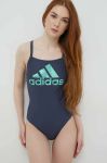 Суцільний купальник adidas Performance Big Logo Колір синій м'яка чашечка колір темно-синій Суцільний купальник adidas Performance Big Logo Колір синій м'яка чашечка колір темно-синій