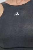Спортивний бюстгальтер adidas Performance Powerimpact колір сірий однотонний