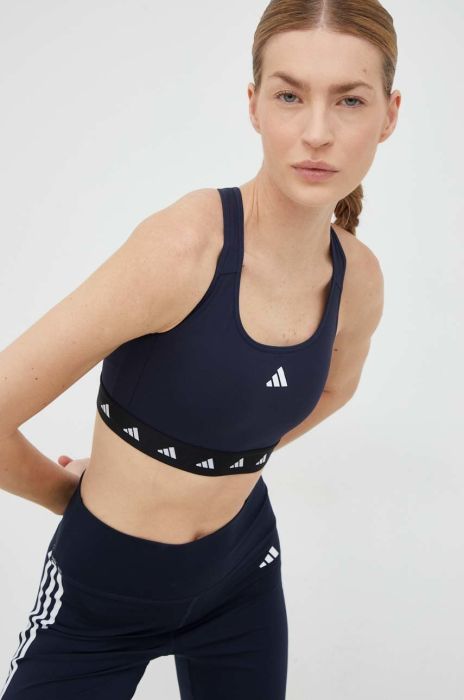 Спортивний бюстгальтер adidas Performance Powerreact колір синій Спортивний бюстгальтер adidas Performance Powerreact колір синій