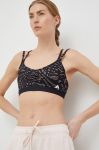 Бюстгальтер для йоги adidas Performance Yoga Essentials колір чорний візерунок Бюстгальтер для йоги adidas Performance Yoga Essentials колір чорний візерунок