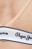 Бюстгальтер Pepe Jeans колір бежевий прозорий однотонний Бюстгальтер Pepe Jeans колір бежевий прозорий однотонний