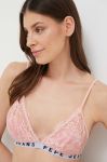 Бюстгальтер Pepe Jeans колір рожевий мереживо однотонний Бюстгальтер Pepe Jeans колір рожевий мереживо однотонний