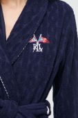 Бавовняний халат Lauren Ralph Lauren колір синій Бавовняний халат Lauren Ralph Lauren колір синій