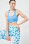 Спортивний бюстгальтер Roxy x Mizuno однотонний колір блакитний Спортивний бюстгальтер Roxy x Mizuno однотонний колір блакитний