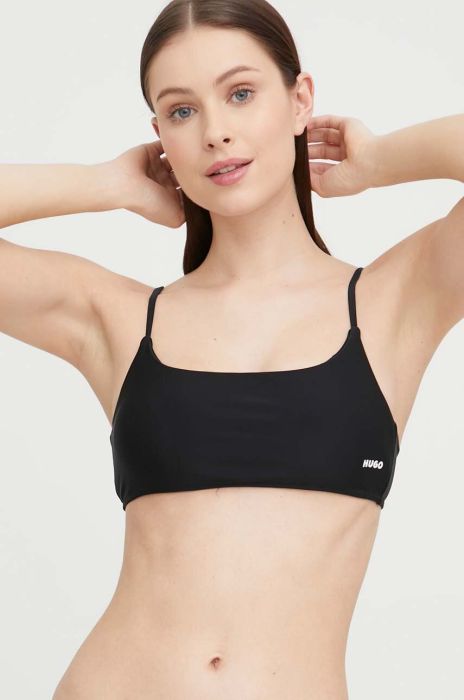 Купальний бюстгальтер HUGO колір чорний злегка ущільнена чашечка (3127521) Купальний бюстгальтер HUGO колір чорний злегка ущільнена чашечка (3127521)