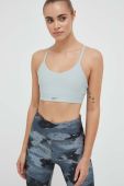 Бюстгальтер для йоги Reebok колір зелений однотонний Бюстгальтер для йоги Reebok колір зелений однотонний