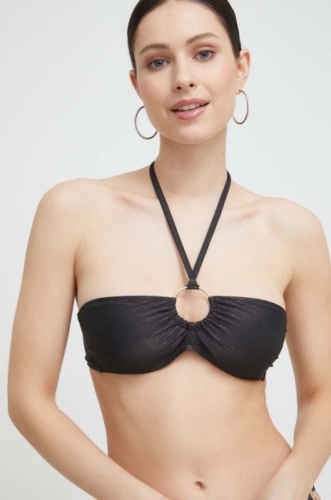Купальний бюстгальтер United Colors of Benetton колір чорний злегка ущільнена чашечка (3254059) Купальний бюстгальтер United Colors of Benetton колір чорний злегка ущільнена чашечка (3254059)