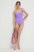 Суцільний купальник United Colors of Benetton колір фіолетовий м'яка чашечка Суцільний купальник United Colors of Benetton колір фіолетовий м'яка чашечка