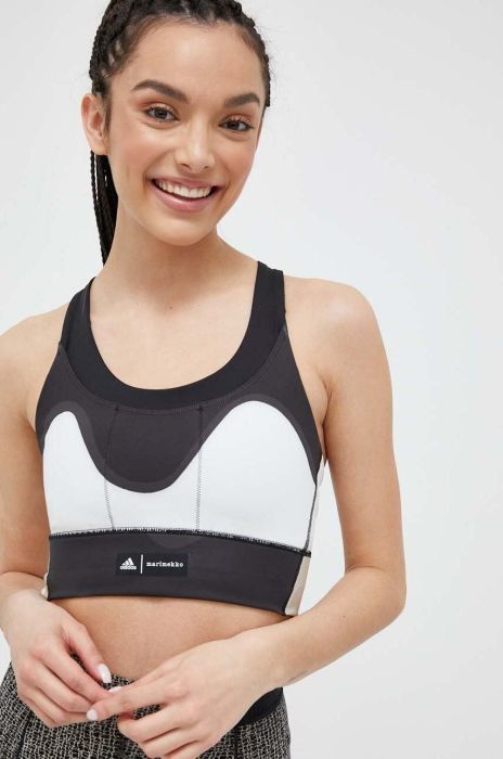 Спортивний бюстгальтер adidas Performance Marimekko колір чорний візерунок