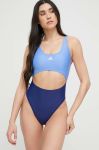 Суцільний купальник adidas Performance Colorblock злегка ущільнена чашечка колір блакитний Суцільний купальник adidas Performance Colorblock злегка ущільнена чашечка колір блакитний