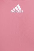 Суцільний купальник adidas Performance 3-Stripes колір рожевий м'яка чашечка Суцільний купальник adidas Performance 3-Stripes колір рожевий м'яка чашечка