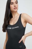 Суцільний купальник Armani Exchange колір чорний м'яка чашечка Суцільний купальник Armani Exchange колір чорний м'яка чашечка