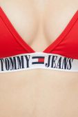 Купальний бюстгальтер Tommy Jeans колір червоний злегка ущільнена чашечка Купальний бюстгальтер Tommy Jeans колір червоний злегка ущільнена чашечка