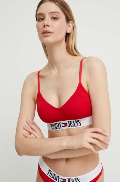 Бюстгальтер Tommy Jeans колір червоний однотонний (3143998) Бюстгальтер Tommy Jeans колір червоний однотонний (3143998)