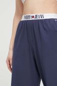 Піжамні штани Tommy Jeans жіночі колір синій з бавовни