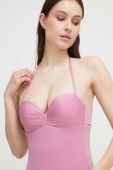 Суцільний купальник Max Mara Beachwear колір рожевий ущільнена чашечка Суцільний купальник Max Mara Beachwear колір рожевий ущільнена чашечка