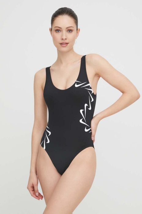 Суцільний купальник Nike Multi Logo колір чорний м'яка чашечка Суцільний купальник Nike Multi Logo колір чорний м'яка чашечка