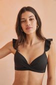 Купальний бюстгальтер women'secret BAMBOO колір чорний злегка ущільнена чашечка 6485408 Купальний бюстгальтер women'secret BAMBOO колір чорний злегка ущільнена чашечка 6485408