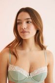 Бюстгальтер women'secret COTTON TIME 2 колір зелений однотонний 5055099
