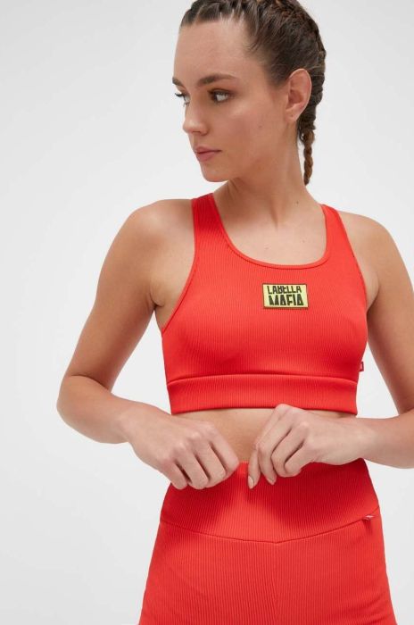Спортивний бюстгальтер LaBellaMafia Flame колір червоний Спортивний бюстгальтер LaBellaMafia Flame колір червоний