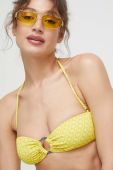 Купальний бюстгальтер Trussardi колір жовтий Купальний бюстгальтер Trussardi колір жовтий
