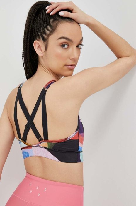 Спортивний бюстгальтер Casall візерунок колір барвистий Спортивний бюстгальтер Casall візерунок колір барвистий