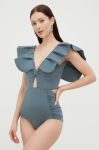 Суцільний купальник MAIO Paris м'яка чашечка колір блакитний Суцільний купальник MAIO Paris м'яка чашечка колір блакитний