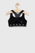 Дитячий бюстгальтер adidas G TF POWER колір чорний Дитячий бюстгальтер adidas G TF POWER колір чорний