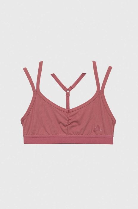 Дитячий спортивний бюстгальтер adidas G YOGA колір рожевий