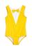 Суцільний дитячий купальник Mini Rodini колір жовтий