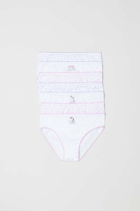 Дитячі бавовняні трусики OVS 7-pack колір білий Дитячі бавовняні трусики OVS 7-pack колір білий