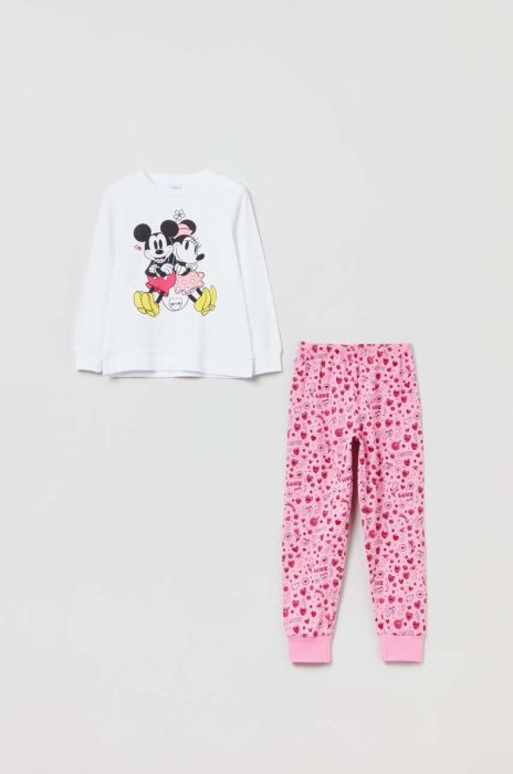 Дитяча бавовняна піжама OVS колір білий візерунок (3121969) Дитяча бавовняна піжама OVS колір білий візерунок (3121969)