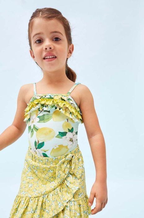 Суцільний дитячий купальник Mayoral колір бірюзовий (2960245) Суцільний дитячий купальник Mayoral колір бірюзовий (2960245)