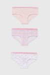 Дитячі труси United Colors of Benetton 3-pack колір рожевий
