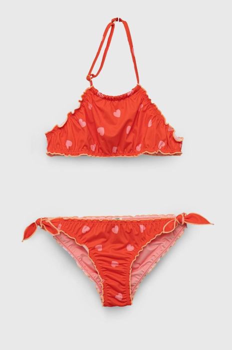 Роздільний дитячий купальник United Colors of Benetton колір червоний Роздільний дитячий купальник United Colors of Benetton колір червоний