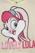 Дитяча бавовняна піжама United Colors of Benetton x Looney Tunes колір жовтий з принтом Дитяча бавовняна піжама United Colors of Benetton x Looney Tunes колір жовтий з принтом
